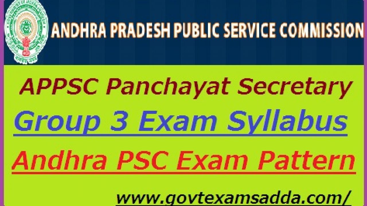 Appsc Panchayat Secretary Syllabus 2022, Exam Pattern In Telugu Pdf